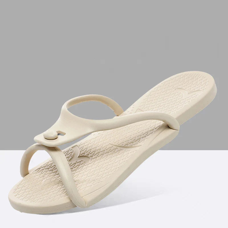2024 Summer Foldable Travel Slippers for Men & Women – Lightweight EVA Non-Slip Beach & Indoor Soft Slides Sandals