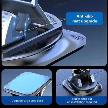 Car Dashboard Phone Holder - Anti-Slip Silicone 360° Rotating Universal Navigation Mount