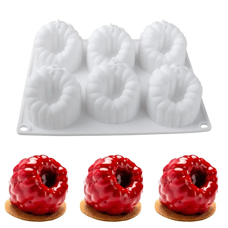 Raspberry & Strawberry Silicone Mousse Mold — Chocolate, Fondant & Dessert Baking Tool for Home & Bakery