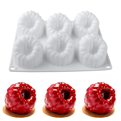 Raspberry & Strawberry Silicone Mousse Mold — Chocolate, Fondant & Dessert Baking Tool for Home & Bakery