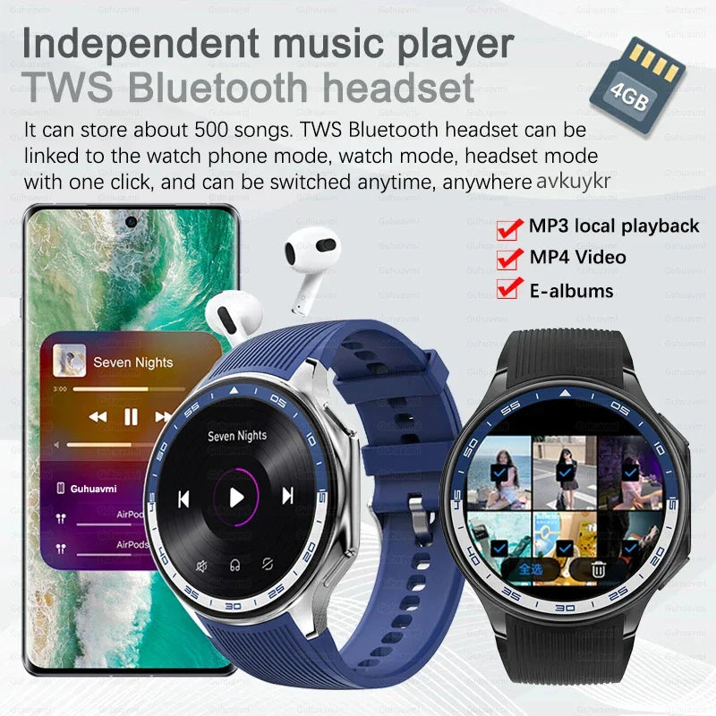 2024 OPPO Watch X Smartwatch — 4G, AMOLED Display, Music & Video, Bluetooth Call, IP68 Waterproof, Compatible with TWS Earphones