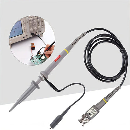 P6100 BNC Oscilloscope Probe Kit – 100MHz 1X/10X High Precision Probes with Alligator Clips & Test Leads