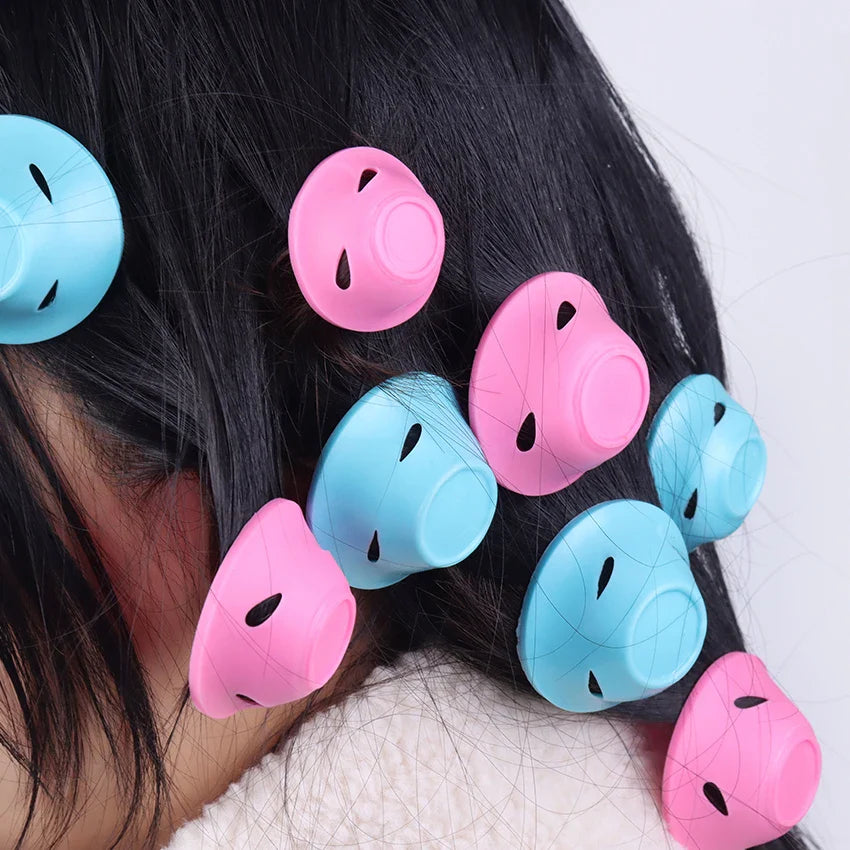 10PCS/Set Magic Hair Curlers: Soft Silicone Rollers for No Heat, No Clip Hair Curling - DIY Styling Tool for Curly Hair