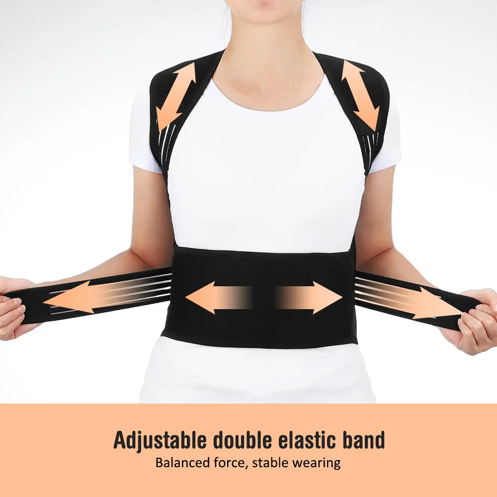 Tourmaline Magnetic Heated Vest — Self-Heating Thermal Waist Brace & Lumbar Support Corset for Posture Correction and Pain Relief