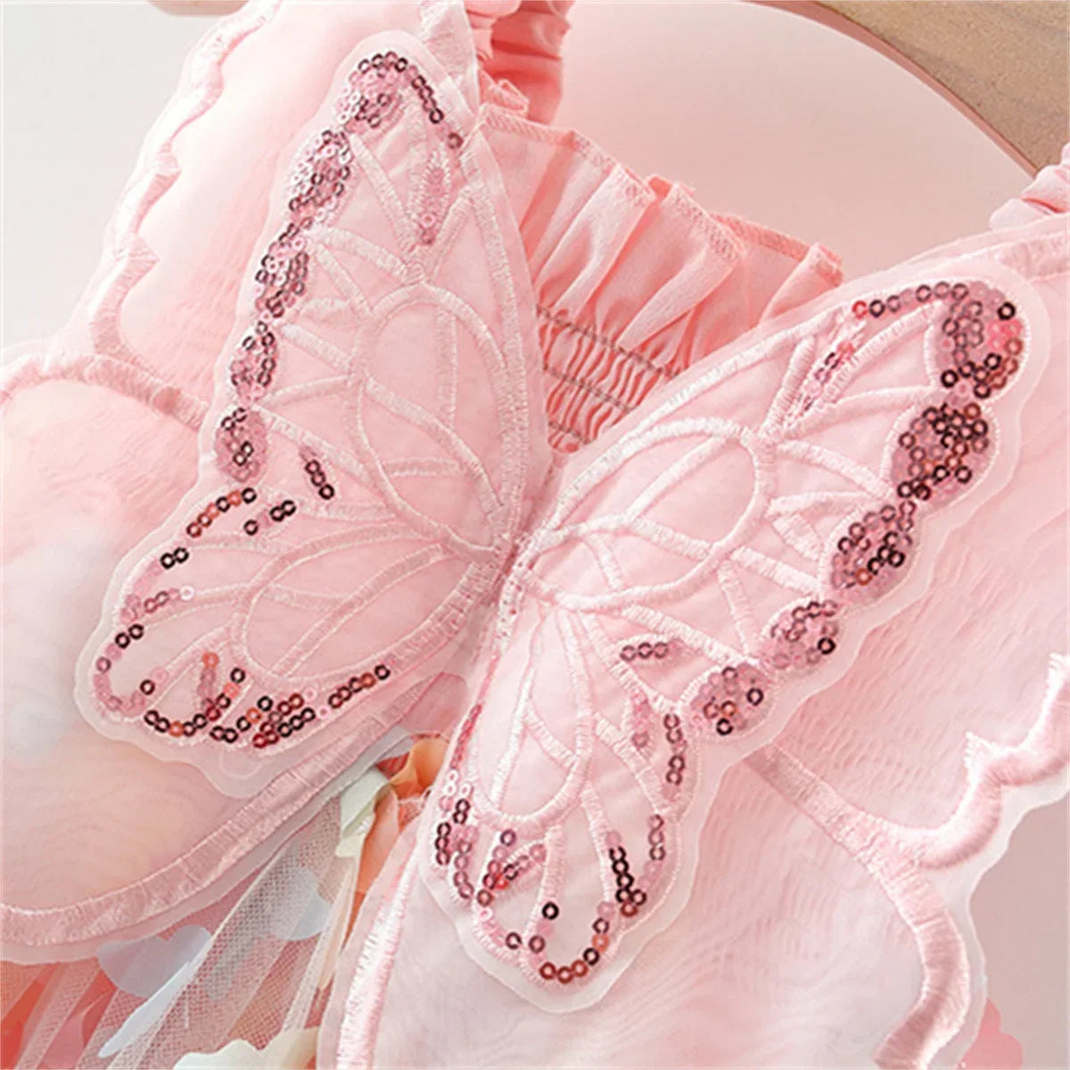 Baby Girl Princess Dress - Summer Halter Butterfly Back Birthday Party Outfit