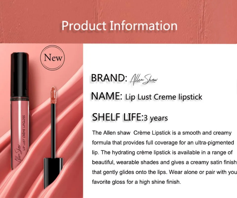 12-Color Waterproof Long-Lasting Lipstick Set – Sexy, Moisturizing Vivid Lip Gloss for Women Makeup