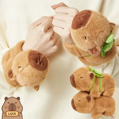 New Capybara Plush Wristband Bracelet – Kawaii Cartoon Cotton Doll Toy for Kids Funny Gift