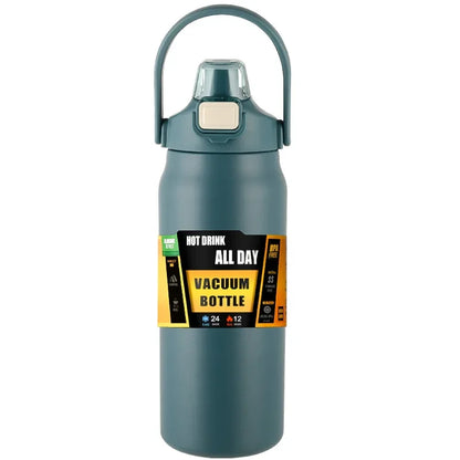 Outdoor Stainless Steel Thermos Bottle – 304 Vacuum Insulated Travel Mug with Straw, Hot & Cold Sports Water Tumbler Portable Flask