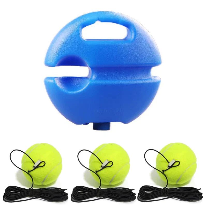 Heavy Duty Tennis Trainer Rebounder Base – Elastic Rope Ball Practice Self-Training Tennis Practice Aid with Durable Sparring System