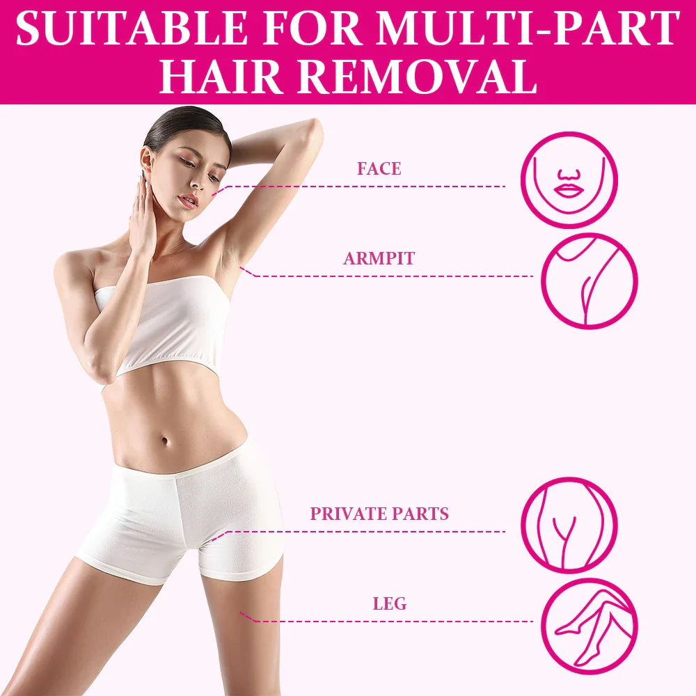 Hair Removal Cream – Painless Epilator for Intimate Areas, Hair Growth Inhibitor for Men & Women, Smooth Body Care Depilatory Cream