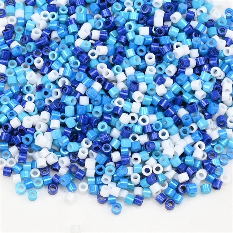 1000Pcs 1.6x1.3mm Japan Glass Seed Beads 11/0 – Cylindrical Loose Beads for DIY Statement Jewelry Making (5g Pack)