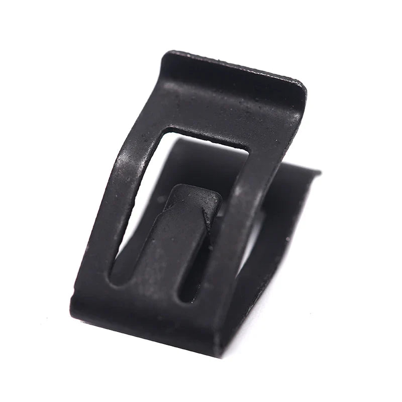 10Pcs Universal Car Front Console Trim Clips - Black Metal Rivet Fasteners for Dashboard Auto Retainer