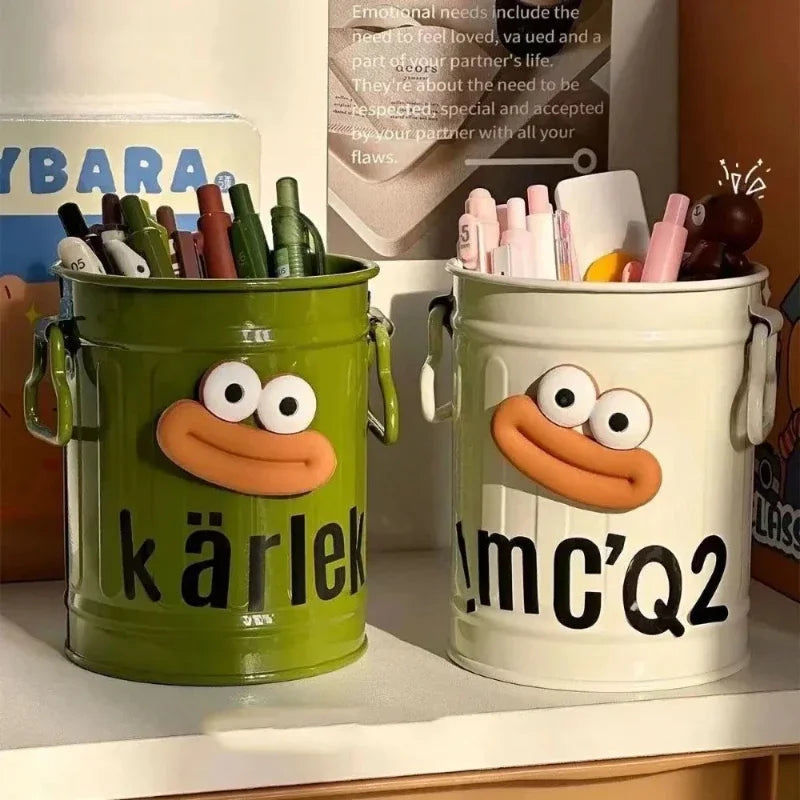 Cartoon Pen & Pencil Holder — Desk Organizer for Office, Home, and Study Storage