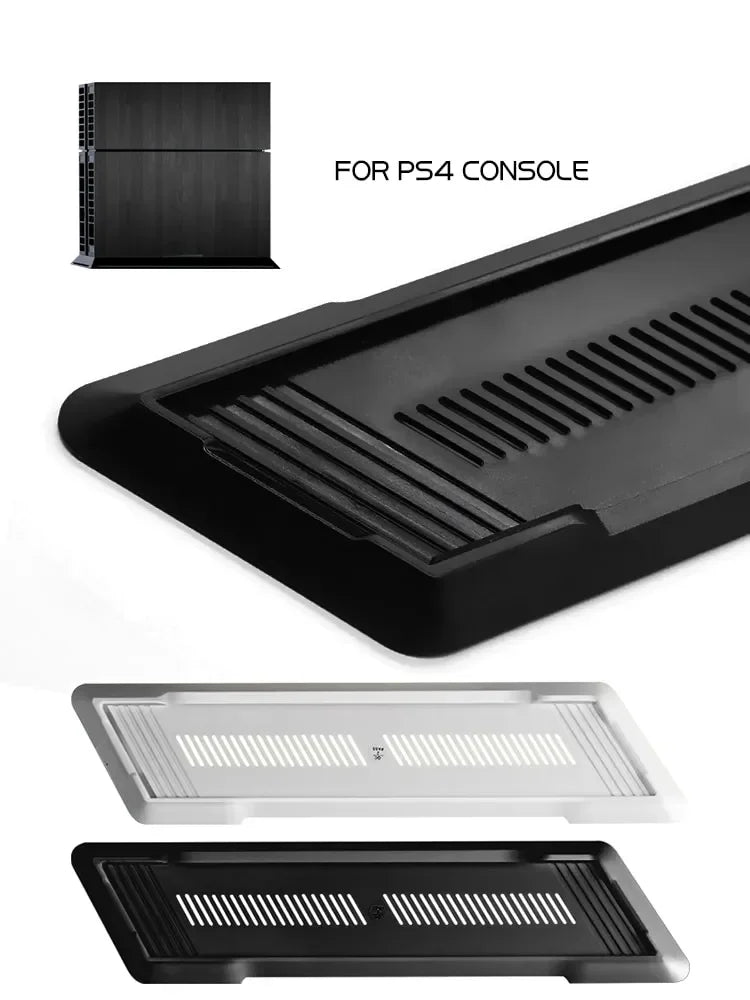 DATA FROG Non-Slip Vertical Stand — Cooling Bracket & Dock Holder for PS4, PS4 Slim, PS4 Pro