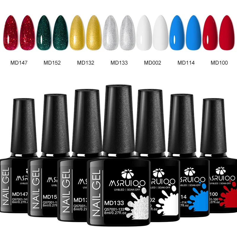 7pc Nail Gel Polish Set – DIY Nail Art Design, Soak Off UV Gel, Long-Lasting Manicure & Painting Gel Vernis Kits for Decoration
