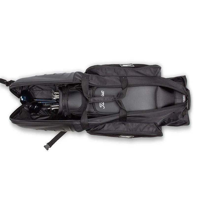 PlayEagle Hard Top Golf Travel Bag with Wheels — Foldable Hardcase with Support Rod, Portable Golf Bag 2024 HKB001