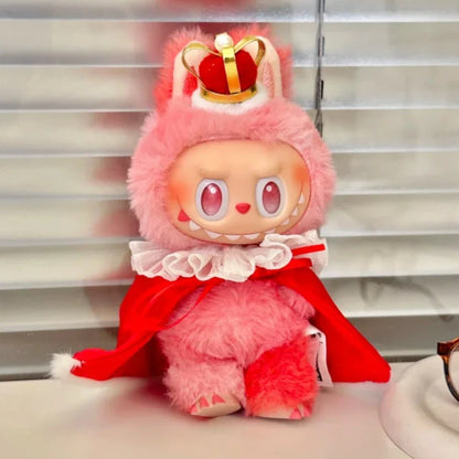 17cm Labubu Doll Clothes — DIY Accessories Heartbeat Long-Eared Furry Rabbit Costume | Cartoon Dress-Up Outfit