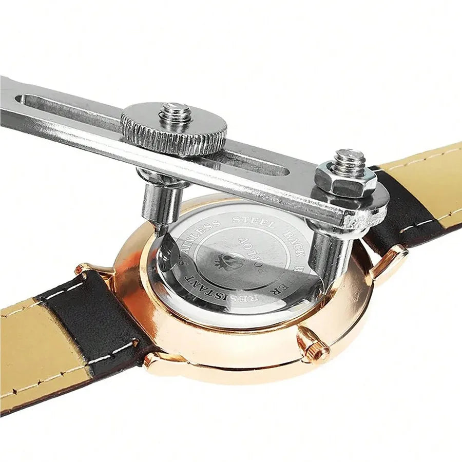 Watch Back Case Opener & Closer Tool – Adjustable Repair Wrench for Battery Replacement & Watchmaking