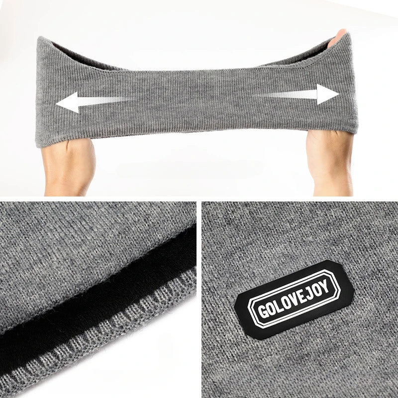 Winter Warm Knitted Earmuffs – Soft Plush Ear Covers Headband for Outdoor Cycling, Skiing, Running & Cold Weather Thermal Ear Warmers Unisex