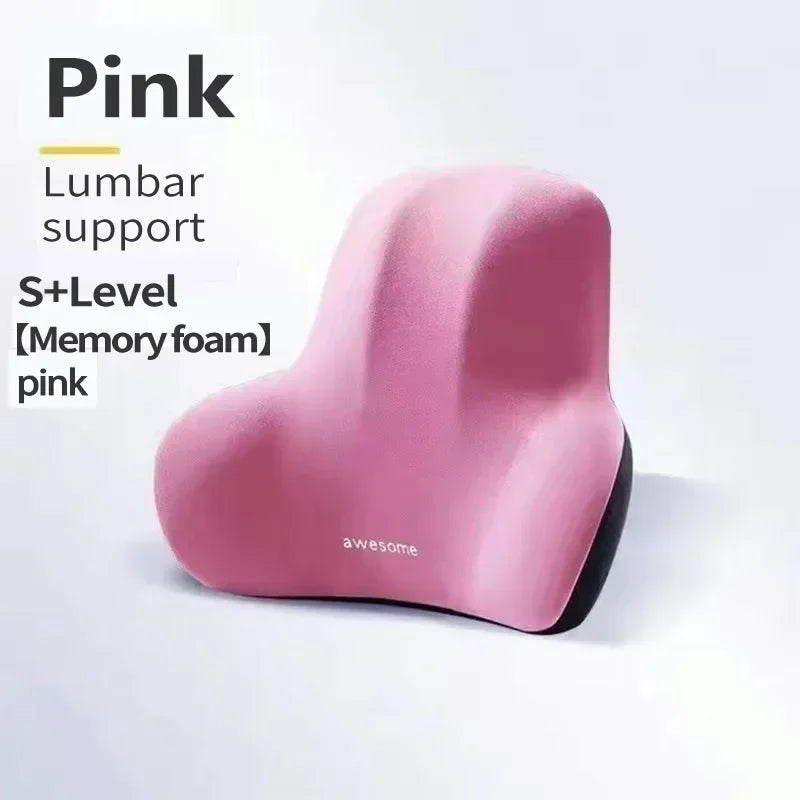 Memory Foam Lumbar Back Cushion – Multi-Functional Waist Support Pillow for Car, Office, Gaming Chairs & Postpartum Pain Relief