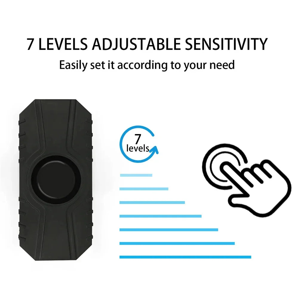 Waterproof Bike and Motorcycle Alarm - USB Chargeable, Electric Bicycle Security with Anti-Loss Wireless Remote Control and Vibration Detector
