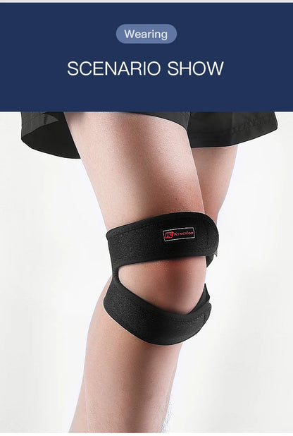 Pressurized Knee Wrap Sleeve — Elastic Support Braces with Pad for Basketball, Tennis & Cycling