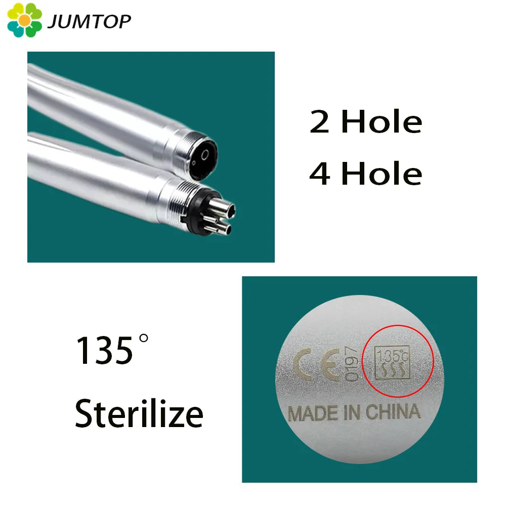Dental LED High-Speed Handpiece – Air Turbine with Triple Water Spray & Ceramic Bearing (2/4 Hole)