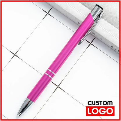 50PCS Custom Metal Ballpoint Pens — Personalized Engraved Logo Advertising Pen, Ideal Gift and Promotional Item