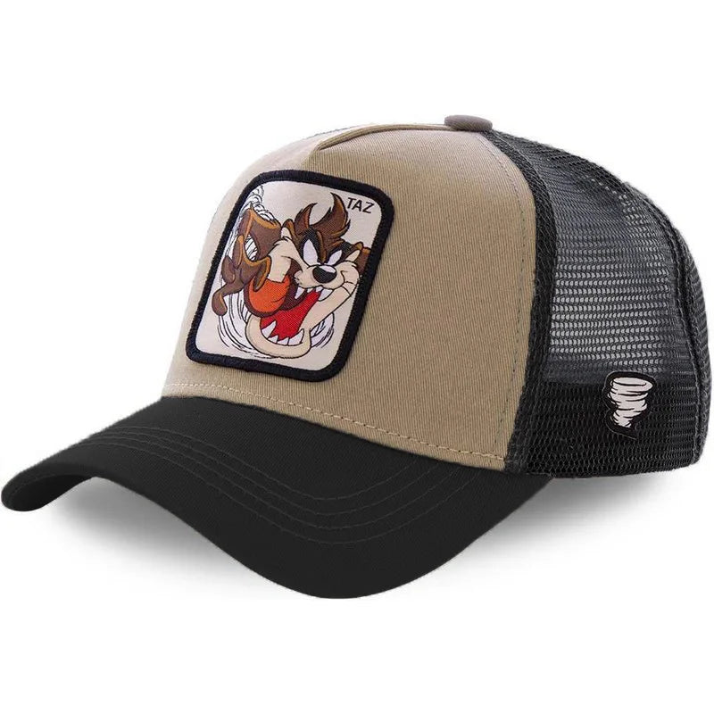 Anime Bunny TAZ DUCK Snapback Cap – Cotton Baseball Hat for Men & Women, Hip Hop Dad Mesh Trucker Cap