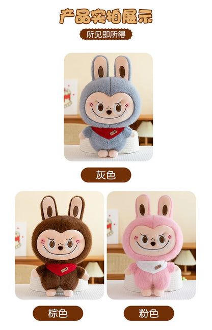 Rabbit Labubu Plush Toy — Cute Cartoon Soft Doll Pillow for Kids Gifts