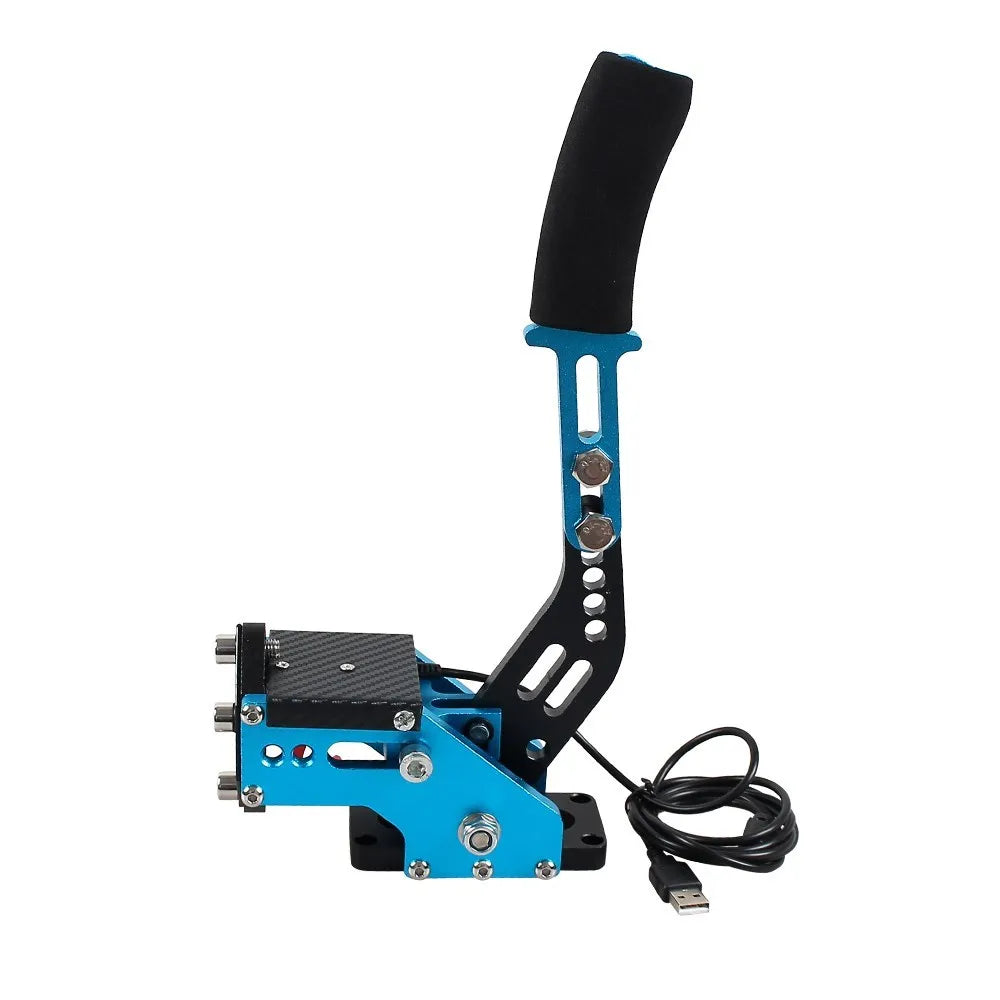 USB Handbrake for Racing Sim — Compatible with G25/27/29, T300, T500, Fanatec OSW, Dirt Rally PC Games, Red/Black/Blue HB-1009