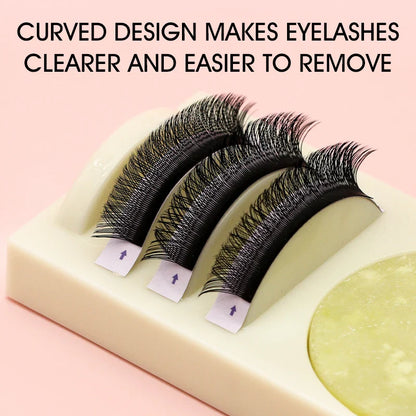 Reusable 2 in 1 Acrylic False Lashes Stand Pad & Glue Holder – Eyelash Grafting Assistor Tool