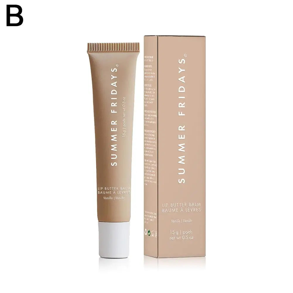 Summer Fridays Vanilla Beige Lip Balm Set – Moisturizing Lip Gloss & Transparent Lipstick with Soft Tube & Mirror