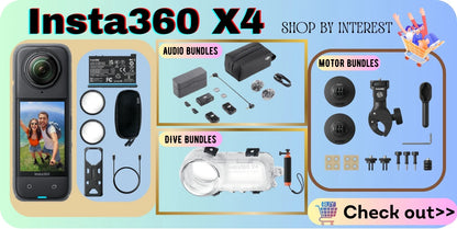 Insta360 X4 8K 360 Action Camera – 72MP, Active HDR, Waterproof, AI Powered with 2.5'' Touchscreen