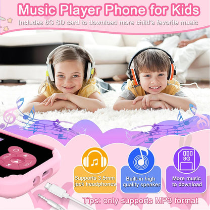 Kids Smart Phone Educational Toy – Dual Camera Music Player with 8GB Memory – Game Learning Phone for Ages 3-12 – Birthday Gift
