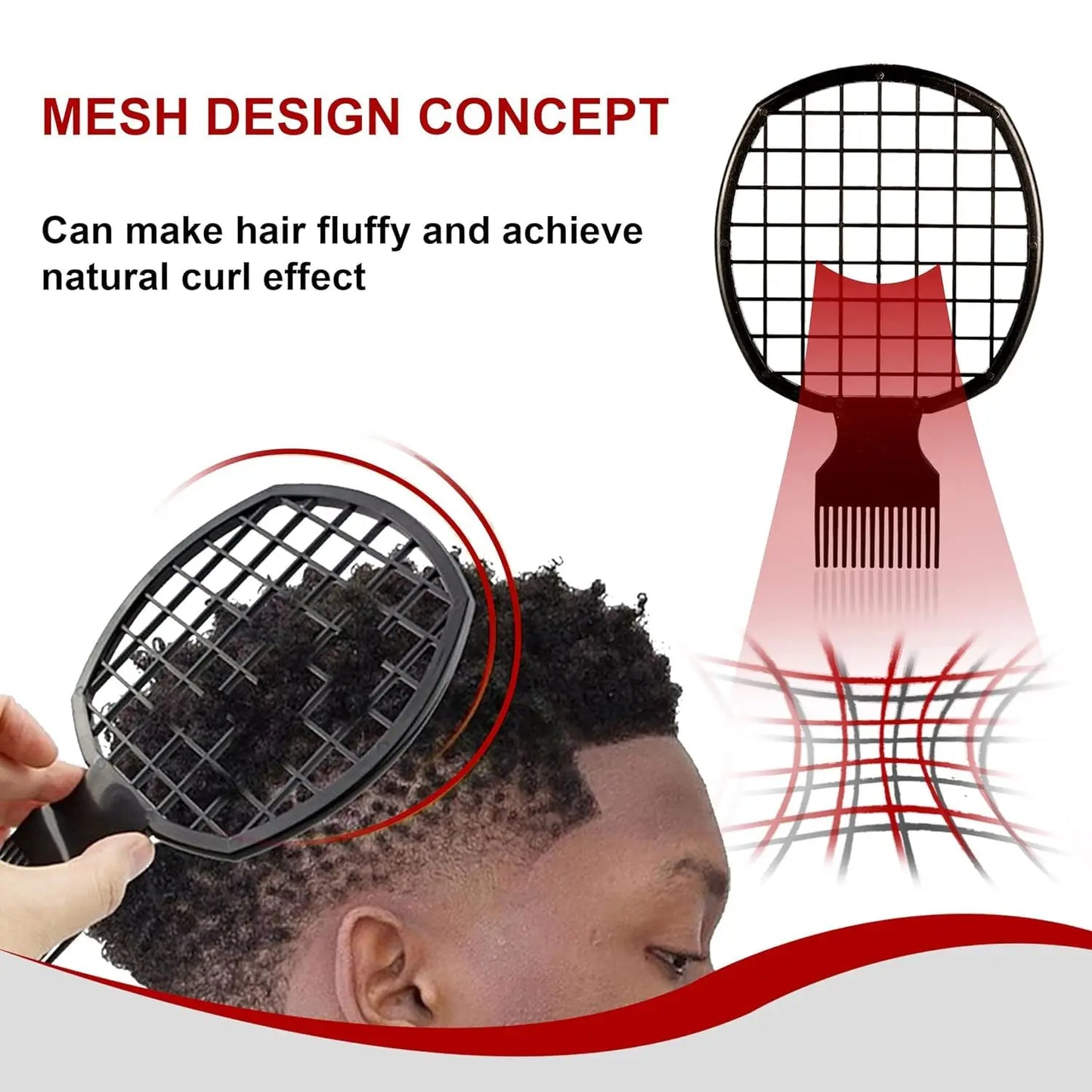 Afro Twist Hair Comb Sponge - Curly Hair Sponge Brush for Men & Women, Personal Styling for Hairdressers