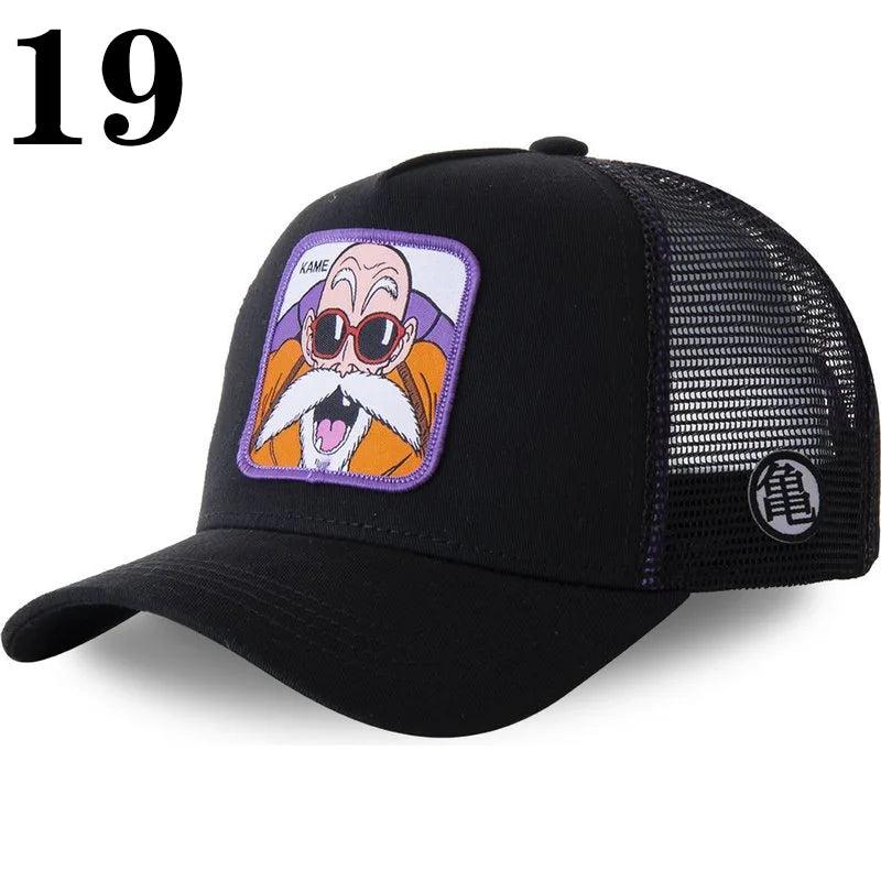 Dragon Ball Anime Baseball Cap - Goku Vegeta Buu Mesh Hip Hop Hat for Summer Casual Wear