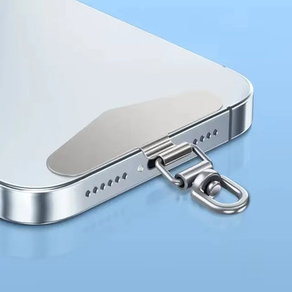 Upgraded 360° Rotatable Stainless Steel Phone Tether Tab – Metal Patch Gasket & Cellphone Lanyard Safety Connector