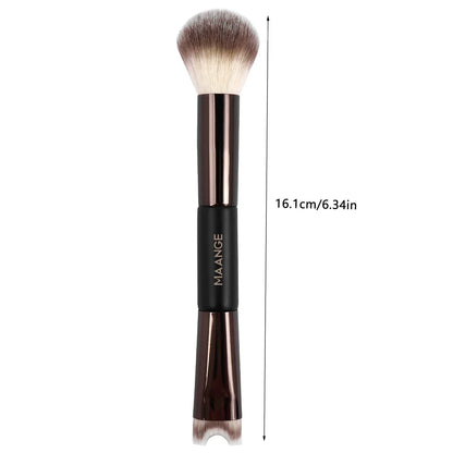 MAANGE U-Shaped Nose Contour Brush – Double Head Makeup Brush for Sculpting, Defining, Foundation & Highlighter