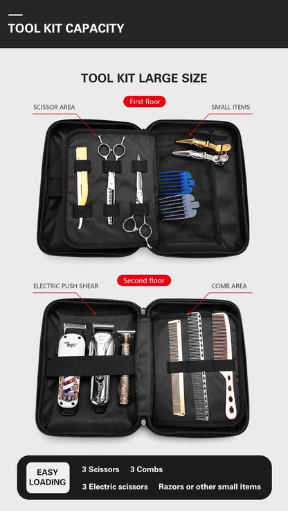 Portable Hair Scissors Case – Waterproof, Shockproof Barber & Beauty Tool Box for Trimmers, Styling & Makeup