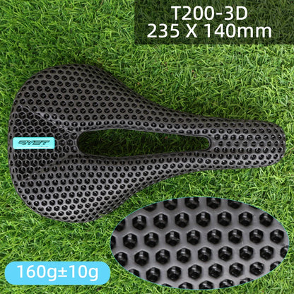 RYET 3D Printed Carbon Bike Saddle — 140/143mm Lightweight Road & MTB Cycling Seat with EVA Cushion