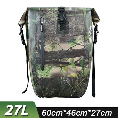 NEWBOLER 27L Bike Pannier Bag — Large Capacity Waterproof Rear Seat Trunk Bag for Travel & Electric Bike Accessories