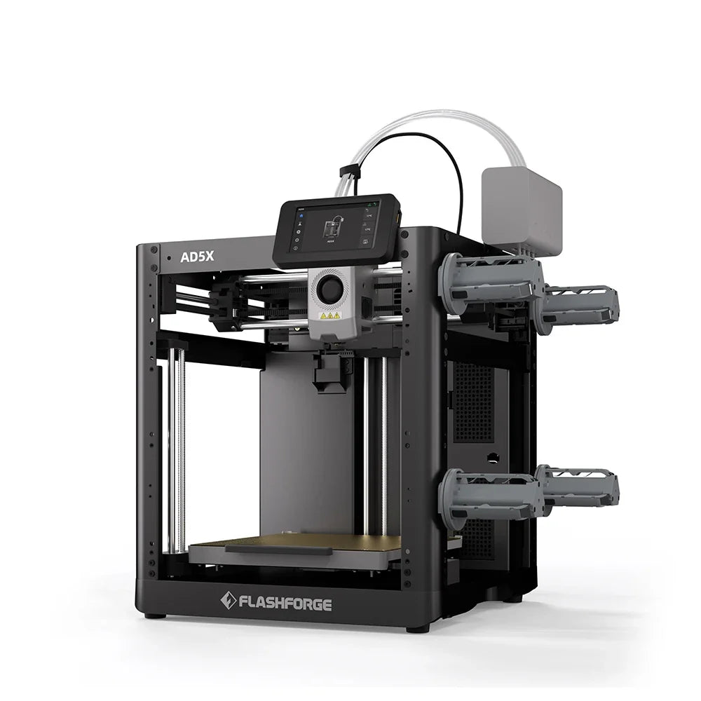 FLASHFORGE AD5X 3D Printer - Multi-Color Printing with Intelligent Filament System, Auto Leveling & Group Control