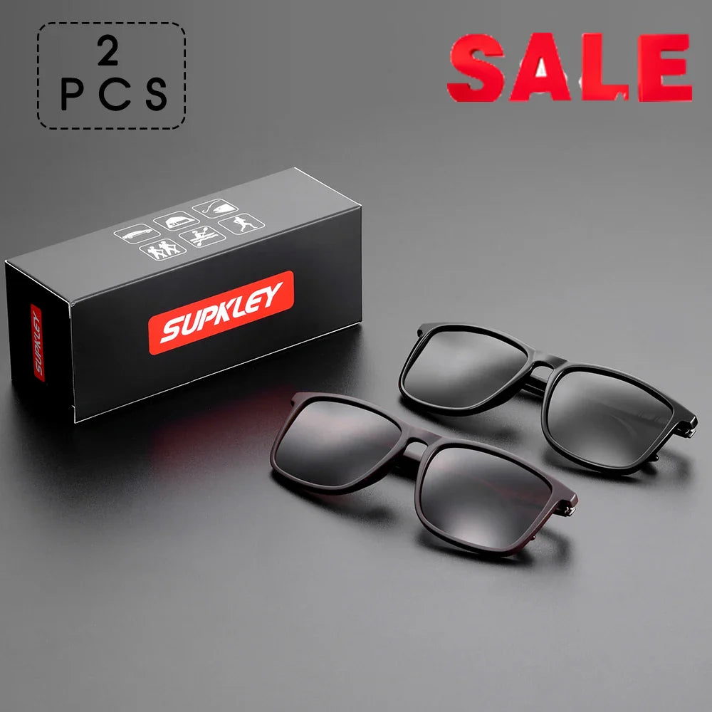 SUPKLEY Polarized Sports Sunglasses for Men – Lightweight Comfortable Square Sun Glasses with Original Case