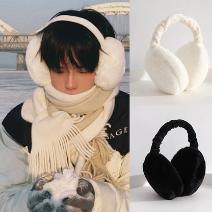 Winter Ear Warmer: Soft Plush Earflap EarMuffs for Women & Men - Fashion Solid Color Outdoor Cold Protection Ear Cover