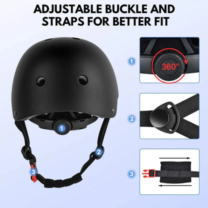 Skateboard Helmet for Adults & Kids – Skate Helmet for Youth, Adult Skateboarding & Scooter Safety Helmet for Skating
