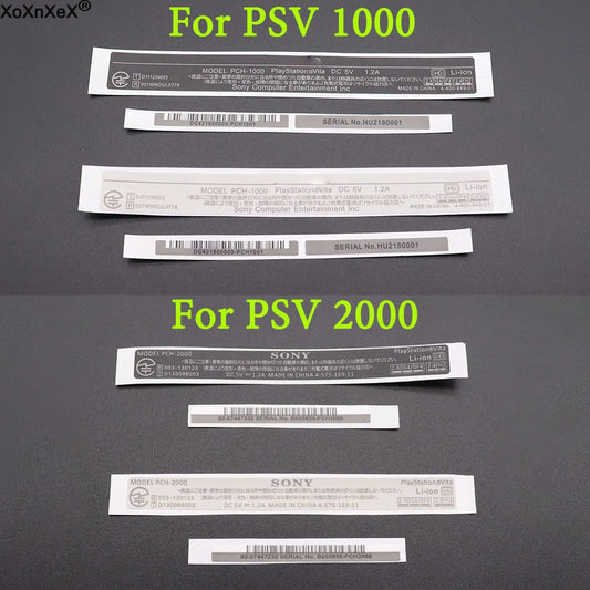Replacement Back Shell Stickers – Labels for PS Vita 1000, PSV 2000, and PCH-1000 Console