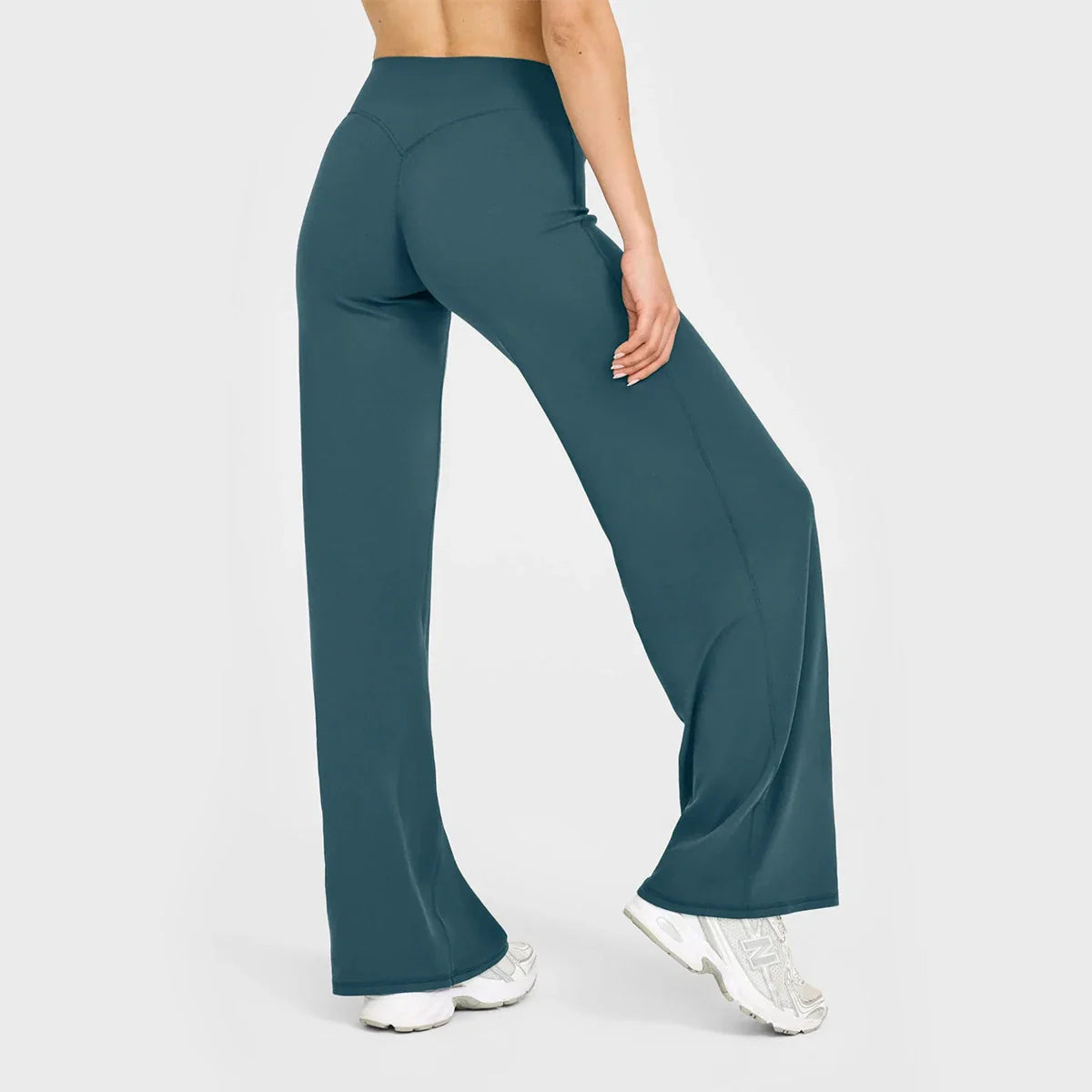 Women’s Ultra Soft Butter Yoga Pants – Mid Waist Straight Leg Sports Trousers for Gym, Pilates & Running