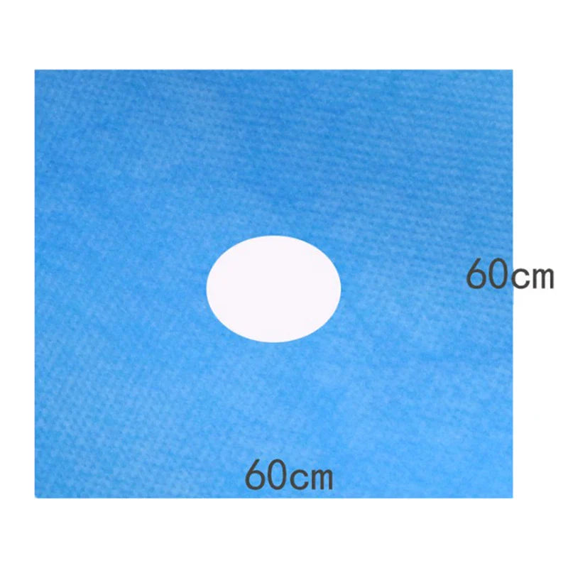 40PCS Disposable Surgical Drapes – Sterile Non-Woven Surgical Sheets, Blue 600x600mm with Hole