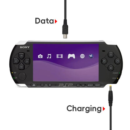 DATA FROG 2-in-1 USB Charger & Data Cable – For PSP 1000, 2000, 3000 Game Console Accessory